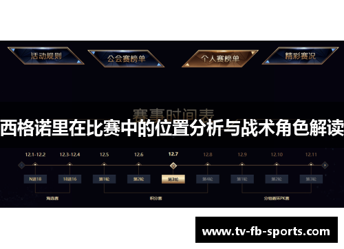 西格诺里在比赛中的位置分析与战术角色解读 西格诺里在比赛中的位置分析与战术角色解读